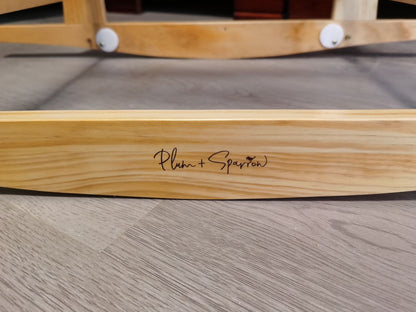 Modern Rocking Moses Bassinet Stand with Brake in Natural