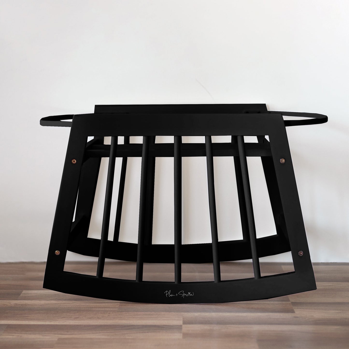 Modern Rocking Moses Bassinet Stand with brake Black