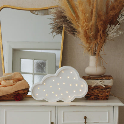 Little Lights Cloud Lamp Wooden Nursery Night Light