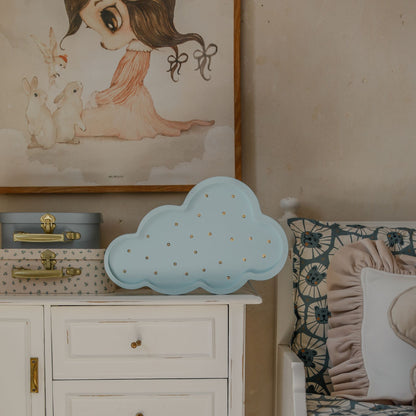 Little Lights Cloud Lamp Wooden Nursery Night Light
