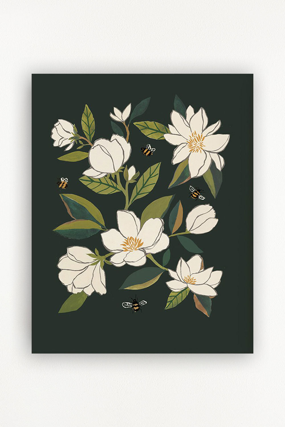 Magnolia and Bumblebees Art