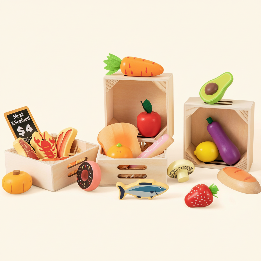 Tiny Land® Wooden Play Food for Play Kitchen