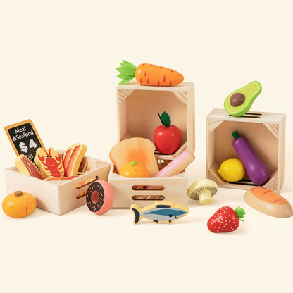 Tiny Land® Wooden Play Food for Play Kitchen