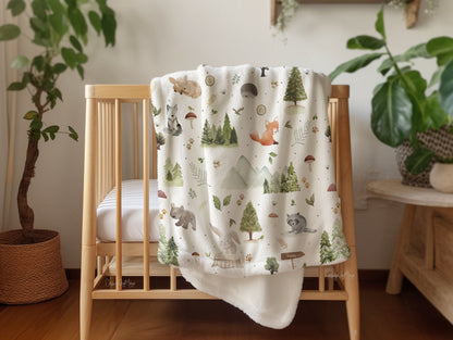 Baby Animals Ocean Life - Vintage Baby Blanket