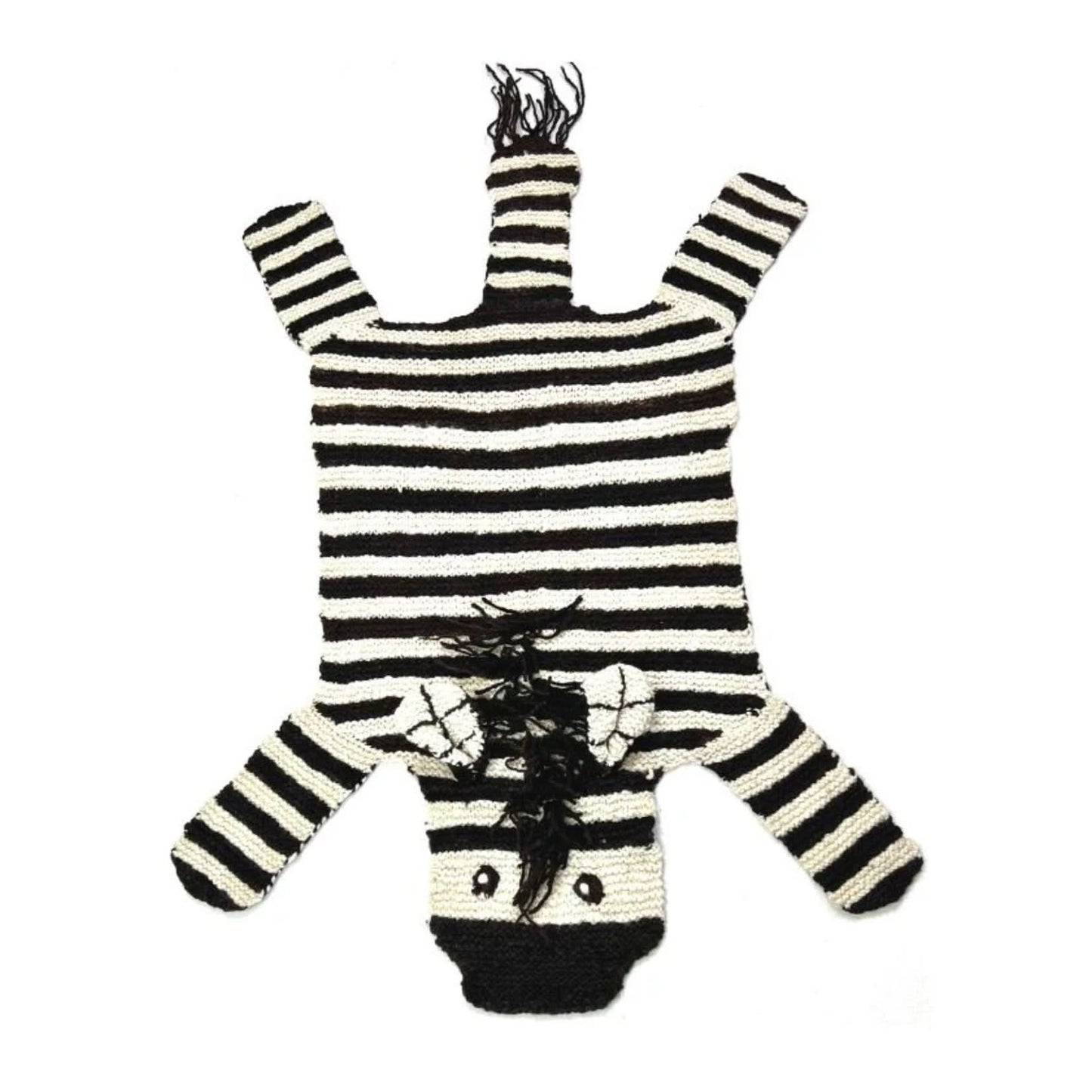 Organic Wool Play Mat + Nursery Rug  | Zebra